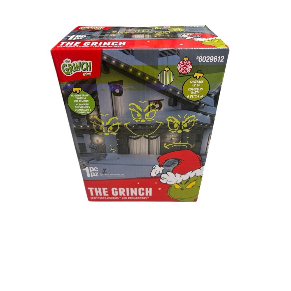 Gemmy DR. SEUSS The Grinch Shutterflashers LED Projection Green Lightshow *New